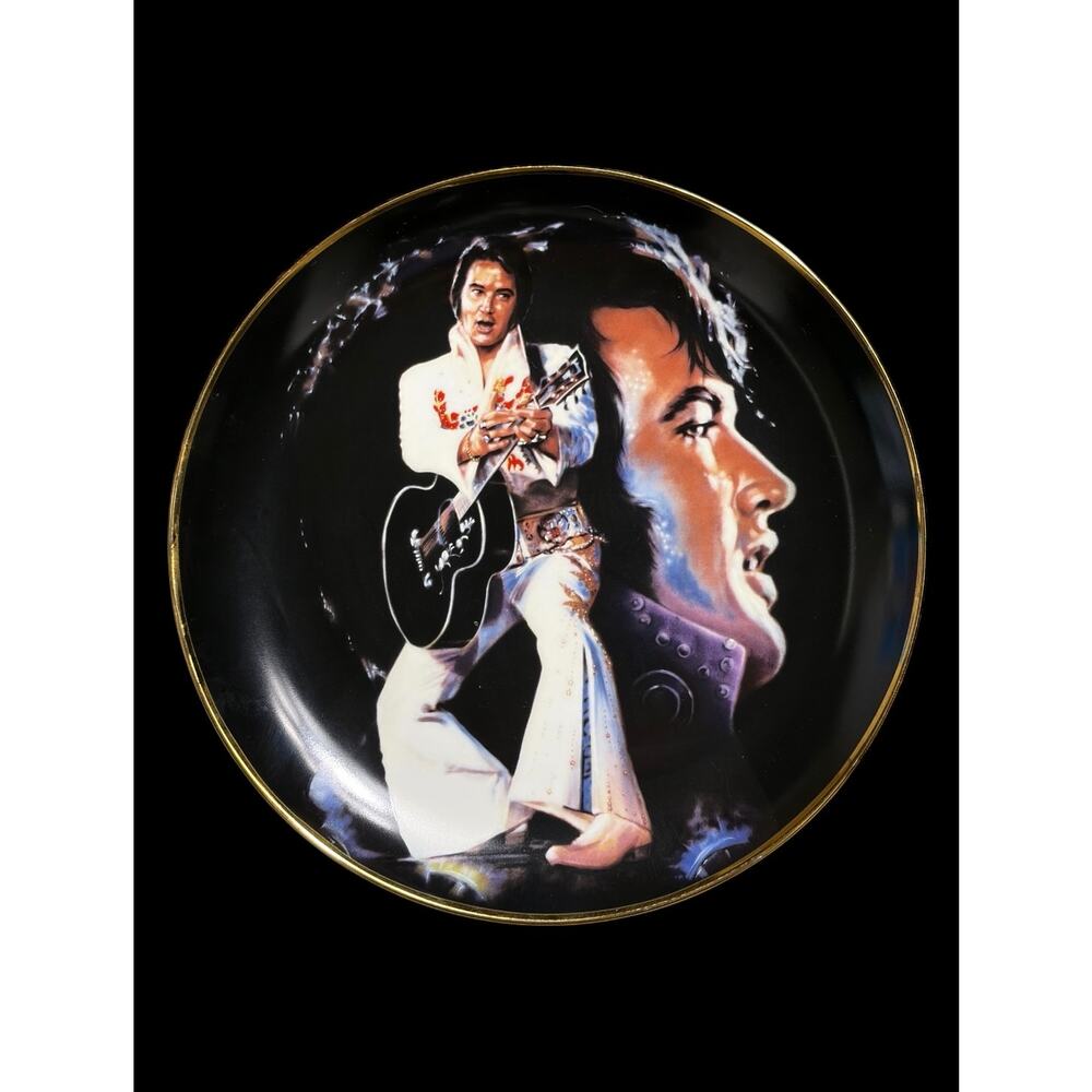 1987 Ernst Elvis Presley The King 10" Limited Edition Collector Plate VTG